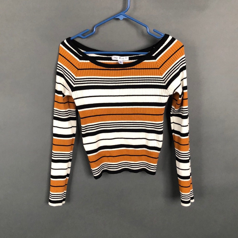 long sleeve ribbed shirt